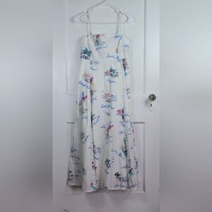 NWT GAP Tropical Travel Print Cotton Smocked Sundress XS